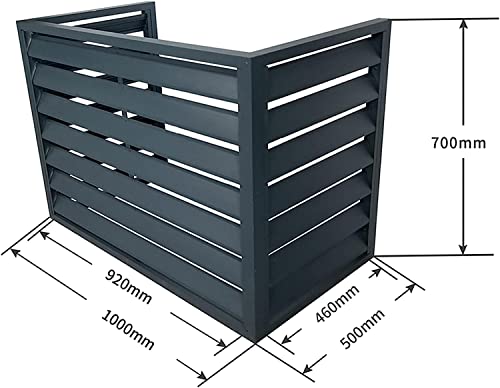 Versteckter Klimaanlagenständer Für Den Außenbereich, Lamellen-Sichtschutz, Raumteiler Aus Aluminiumlegierung, Mülleimergehäuse, Schutzgitter Für Klimaanlagen Und Wärmepumpen, Blumenständer – Bild 13