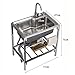 Commercial Kitchen Sink with Faucet and Adjustable Shelves and Pegboard for Hanging Tools, 304 Stainless Steel Laundry Tub Freestanding Utility Sink for Restaurant, Garage