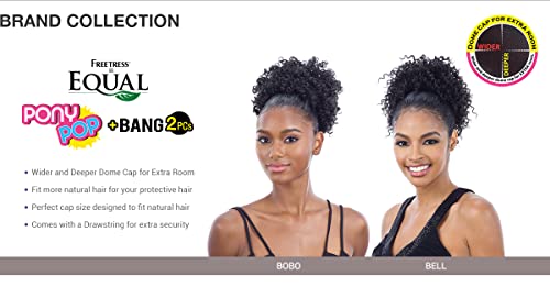 Pop Bell (4 Medium Brown) - Freetress Equal Synthetic Drawstring Ponytail & Bang #TOP2