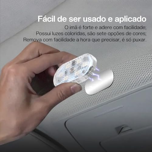 Iluminação Para Estetica Automotiva Luz Interna Para Carros Teto Carro (Azul Gelo)