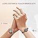 TOTWOO Touch Bracelets for Couples, Vibration & Light up for Love Couples Long Distance Relationship Gifts for Girlfriend Bluetooth Pairing Jewelry