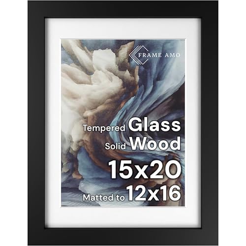 Frame Amo 15x20 Wood Frame with Glass & Matte