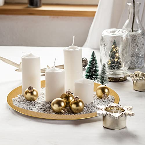 Deayou 12-Pack Round Charger Plates, 13-Inch Gold Beaded Chargers For Dinner Plates, Plastic Reusable Charger Plates, Decorative Wedding Charger Platters For Table Setting, Serving, Party, Holiday #TOP5