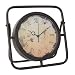 Stonebriar 10 Inch Decorative Rustic Metal Table Top Clock with Roman Numerals and Easel, Industrial Home Decor, Sweep Second Hand, for Mantel, Shelf, or Any Table Top, Battery Operated