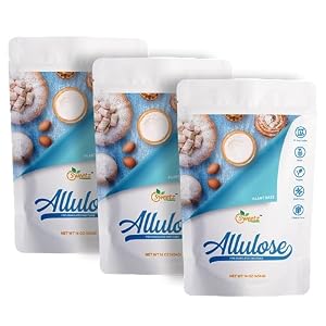Allulose All Purpose Sweetener; Total Servings 342; Zero Calorie Sweetener, Sugar-Free Substitute for Baking, Smoothies, Coffee; Low Carb Keto Diet Friendly Food | Pack of 3, 1LB/Each