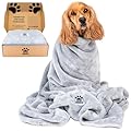 Elite Paws® UK: Luxury Dog Blanket - Plush, XL 130x100cm, Super Soft/Thick Fleece, Protects Sofas & Beds, Stylish, Durable & Washable, From Puppy to Adult Pet, For Home & Travel - 1 Pack (Grey)