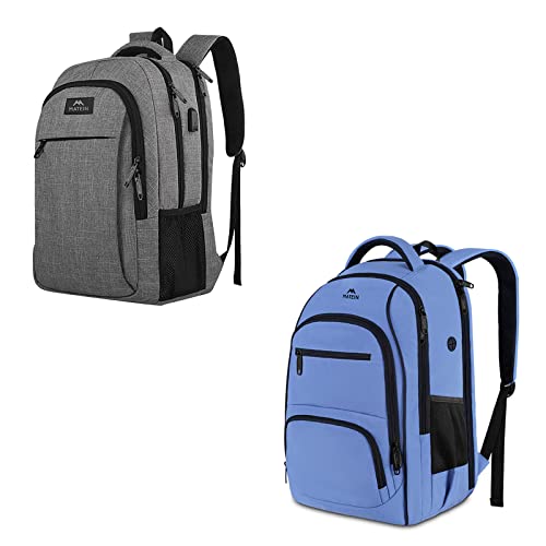 Matein Travel Laptop Backpack, Business Anti Theft Slim Durable Laptops Backpack with USB Charging Port, Large Laptop Backpack, Water Resistant 17 Inch Travel Laptop Backpack with Waterproof Wet & Dry