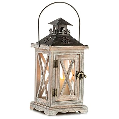 Romadedi Rustic Wooden Candle Lantern Cover