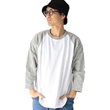 [ｒｅｇｎｕｕ] tシャツ メンズ 7分袖 ゆったり 7分袖シャツ メンズ ワラワラスポーツ WALLA WALLA SPORT 3/4 ベースボールTシャツ (XLサイズ, ホワイト/モックツイスト)