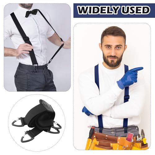 Image of Sintege 4 Pcs X Back Hidden Suspenders 1.5 Inch Heavy Duty Hiking Suspenders for Men Adjustable Under Clothing Invisible Belt