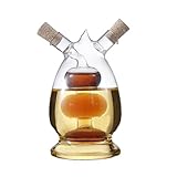 ELETON Bubble Design Oil and Vinegar Bottle, 2 in 1 Transparent Dual Glass for Kitchen Cooking Container
