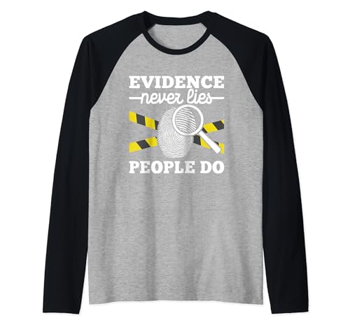Ciencias Forenses Investigador de delitos Forenses Archivos forenses Camiseta Manga Raglan