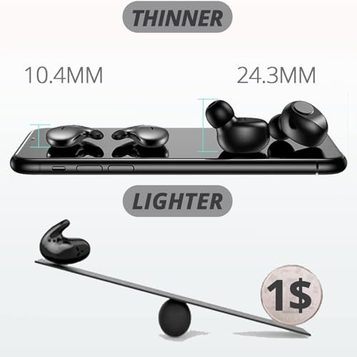 Loluka Wireless Sleep Earbuds for Side Sleepers Soft Comfortable Sleeping in Bed Ear Buds on Side Invisible Earphones Bluetooth Nighttime Sleeping Flat Earbuds Small Tiny Mini Headphones - Thumbnail 3