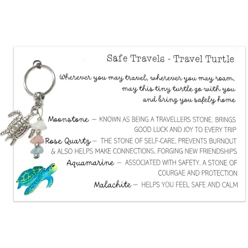 Virelle Safe Travels Travel Turtle Charm Keychain â€“ H
