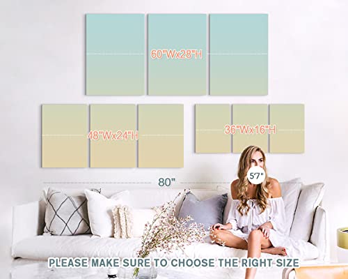 Rameer Abstract Wall Art For Living Room Blue Yellow Painting Bathroom Decor Wall Art Turquoise Pictures Canvas Art Teal Bedroom Wall Decor Office Artwork For Wall Home Decor #TOP4