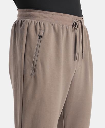 Image of Jockey AM05 Men Super Combed Cotton Rich Pique Slim Fit Jogger with Zipper Pockets