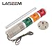 DC 12V 24V 110V 220V Industrial Tower Signal Warning Flash Light LGP-505 Indicator Steady lamp LED with Buzzer Colors(Light Yellow,DC 24V)