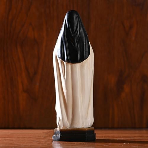 Estatua Católica de Santa Monja en Resina con Velo Negro miniatura 5