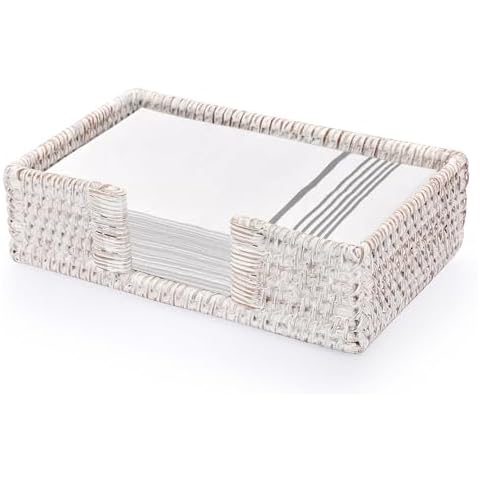 Sumnacon Rattan Napkin Holder for Home Use Cover