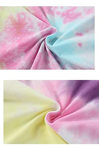 Image of Deeorla Little Boys Girls Cotton Tie Dye Hoodies Long Sleeve Pullover Sweatshirts for Big Kids 5-15Years