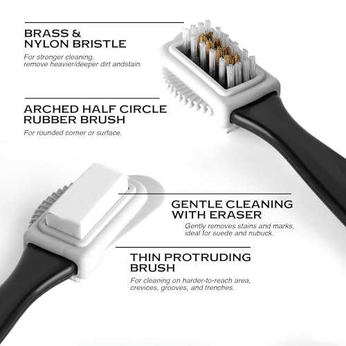 MUDY Suede Shoe Cleaner & Nubuck Shoe Cleaner and Water Repellent Kit with 4-Side Suede Brush3