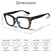 VISOONE Chunky Square Blue Light Blocking Glasses with Anti Computer Glare for Working Women Men MONTANA