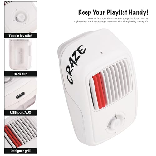 Image of Arctic Fox Craze MP3 Music Bluetooth Speaker |Super Compact, Robust Sound|3W RMS|in-Built Mic with Voice Assistance|Upto 6 Hrs Playtime|Save 100+ MP3 Songs |Type C Charging (White)