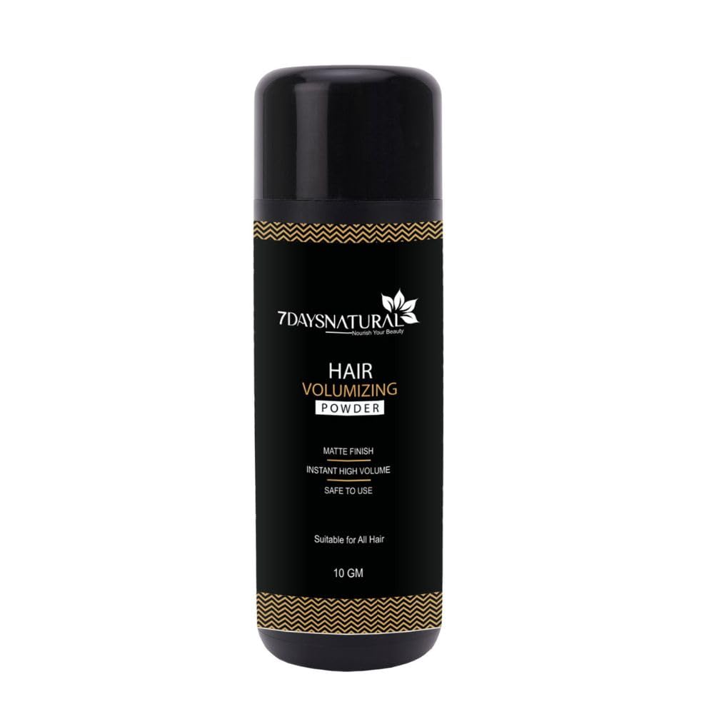 7DAYSNATURAL Hair Volumizing Powder Wax strong Hold | Matte Finish | Suitable for All Hair | 24 Hrs hold | 100% Natural & Safe | Hair Styling Powder | 10Gm (Pack Of 1)