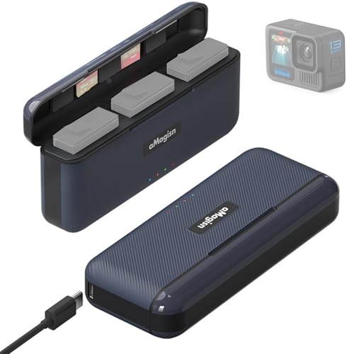 Estuche de carga rápida para GoPro Hero 13 Black que protege y alimenta tus baterías
