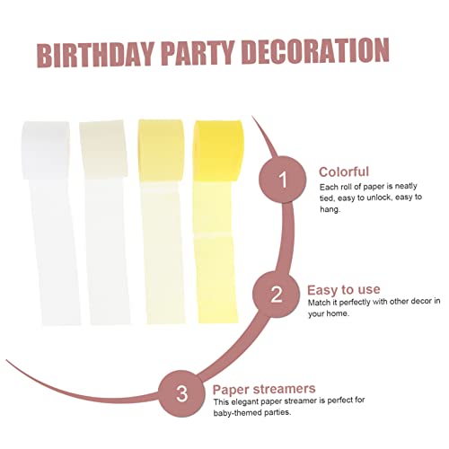 Abaodam 8 Pçs Papel Crepom Puxar Flor DIY Serpentina Pano De Fundo Decoração De Serpentina De Festa