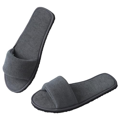 QEZOMI Home Slipper For Women Indoor In house Bedroom Room Soft House Slippers, Comfortable and Cozy Footwear for All-Day Wear, Non-Slip Sole Ideal for Home (Grey, numeric_5)