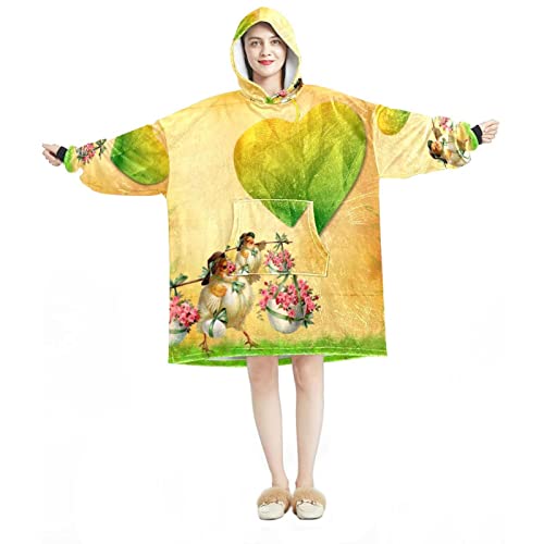 Sweat à capuche surdimensionné en flanelle pour cocooning d'hiver