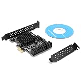 PCE8SAT-M01 Scheda da PCI-E a SATA 3.0, Scheda di Espansione del Controller, Scheda di Espansione 'interfaccia SATA3.0 a 8 Porte, Interfaccia PCI-E 1X 2X 4X 8X 16X, Compatibile con SATA6G, 3G, Dis