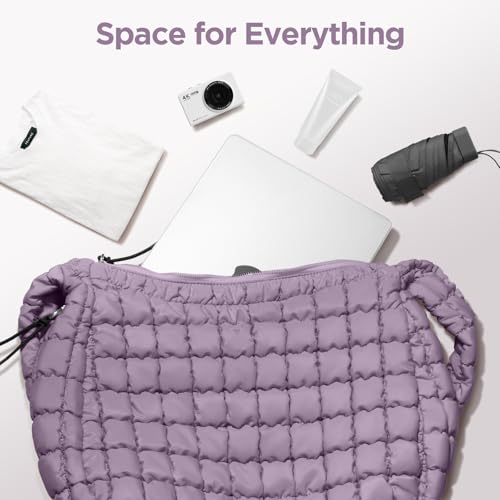 Image of Puffer Tote Bag for Women Large Quilted Crossbody Bag Quilted Carryall Bag Soft Puffy Hobo Handbags Puff Purse Shoulder Bag