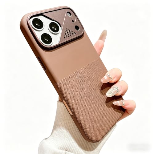 Coque magnétique iPhone 17 antichoc silicone liquide marron protection robuste
