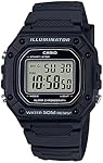 Casio W218H Series | Montres numériques pour hommes 50M WR | 1/100 Deuxième chronomètre 100 SEC Chronographe LED Rappel du compte à rebours Alarme quotidienne Signal horaire 7 Année Batterie