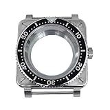 ROUREOX 42mm Cassa Orologio Quadrata Corona Vite Migliorata Vetro Zaffiro Acciaio Inox Movimento NH35 NH36 Modding per Bell & Ross-3 42MM