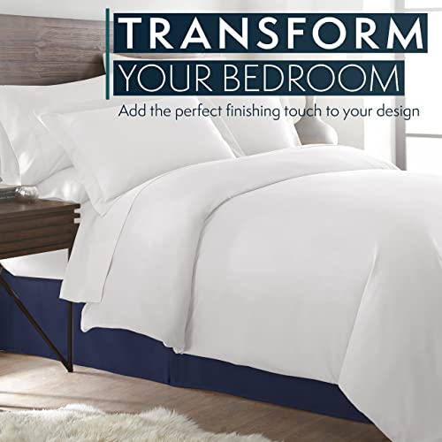 image for HC Collection Twin Bed Skirt, Soft Microfiber Box Spring Cover, 14