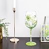 Verre à Vin Peint Main Libellule Oiseau Fleur 42cl - Cadeau Unique NymphFable