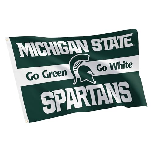 Desert Cactus Michigan State University Flag Spartans MSU Banners 100% Polyester Indoor Outdoor 3x5 feet Flags (Design L)