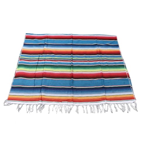 Chemin de table mexicain serape 200x150cm en coton tissé main