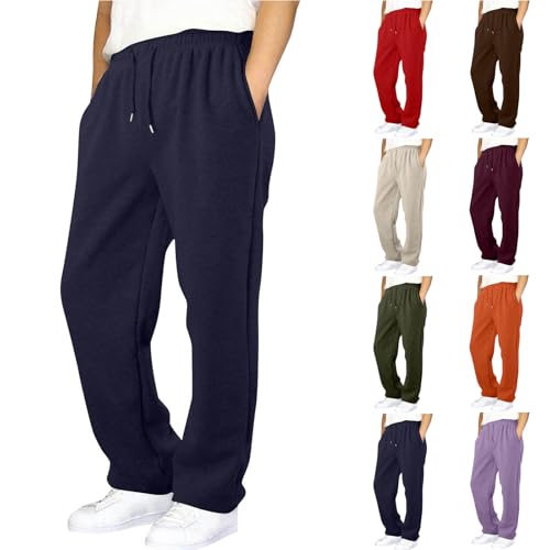 Boys Athletic Straight Leg Cargo Sweatpants Loose Elastic Waist Girls Fleece Lined Warm Winter Track Pants for 4-15 Years2