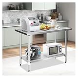 Photo Gallery zcxmnl tavolo da cucina in acciaio inox per catering, tavolo commerciale, per la preparazione degli alimenti, regolabile, resistente, con ripiano inferiore, per ristorante, casa, hotel (140 x 50 x 80 Photo Gallery zcxmnl tavolo da cucina in acciaio inox per catering, tavolo commerciale, per la preparazione degli alimenti, regolabile, resistente, con ripiano inferiore, per ristorante, casa, hotel (140 x 50 x 80