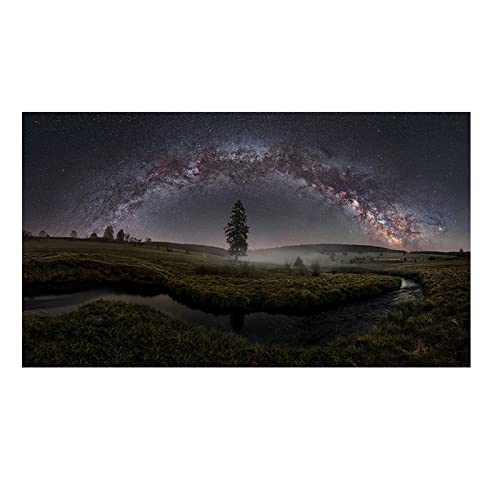 Tableau paysage étoilé coloré 40x70 cm | Évasion et poésie à la maison