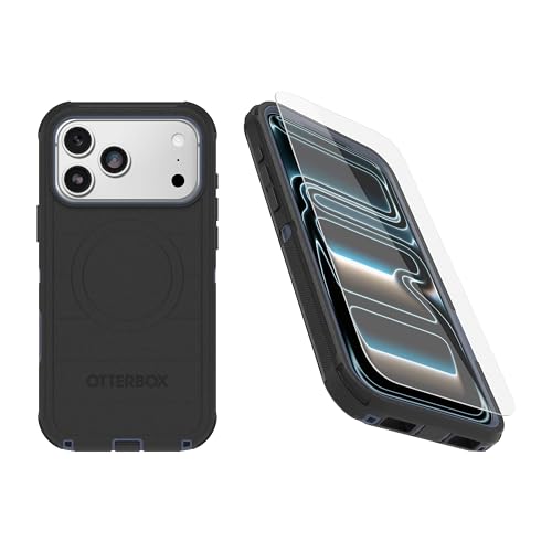 OtterBox iPhone 17 Pro Max(�̂�)�o���h��:�f�B�t�F���_�[�V���[�Y�P�[�X&�X�N���[���v���e�N�^�[-�u���b�N�V���h�E(�u���b�N&�u���[)-�P�[�X�̂�-MagSafe�ɃX�i�b�v-�^�t-���őϋv��-�񏬔��p�b�P�[�W�B