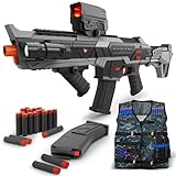 SOFITEN Electric Toy Gun Foam Dart Automatic Blaster Sniper Rifle with Tactical Vest, Adjustable Scope, Two Shooting Modes, Birthday for Kids Boys Adults