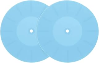 ERINGOGO 2 Alfombrillas De Silicona para Tocadiscos De Vinilo De Gel De Sílice Color Azul