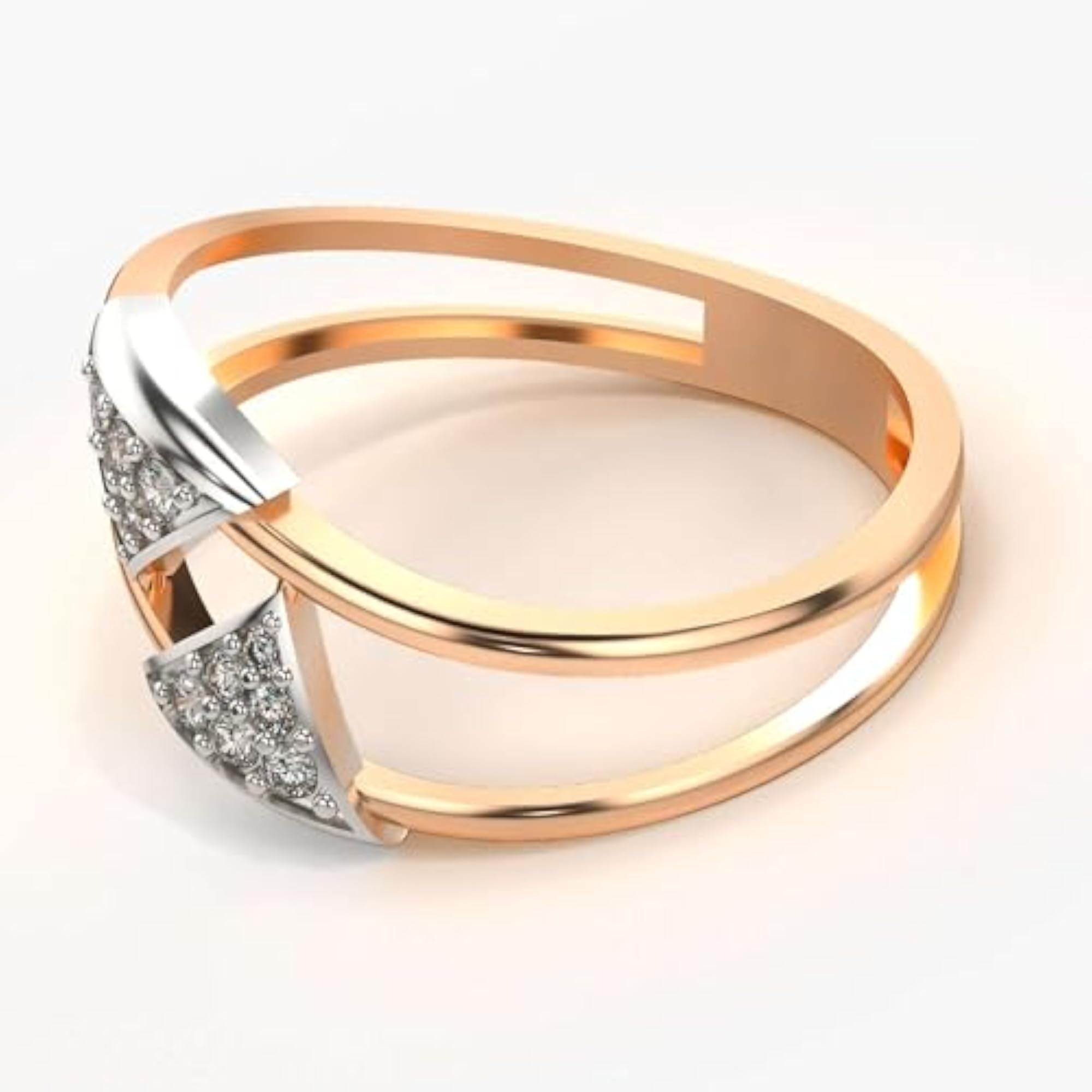 Women's Sterling Silver Lab Grown Diamond Ring, 0.13cts