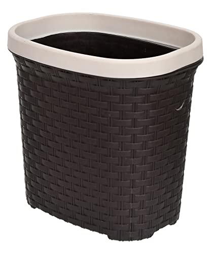 Urbane Home Plastic Open Dustbin for Home, Kitchen, Office, Bathroom, 7 Litre (Brown)