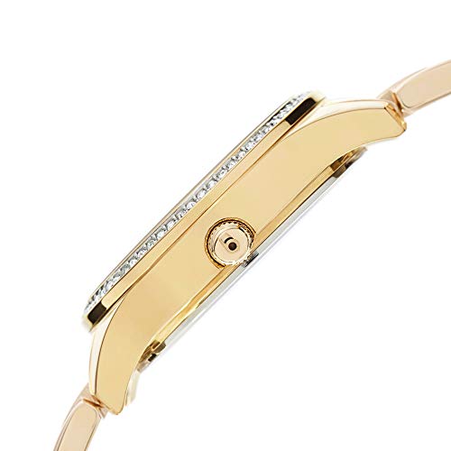 Burgi Damen Klassische Diamant Edelstahl Armband Uhr